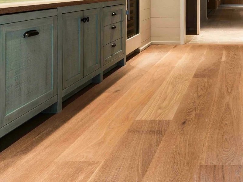 Wide plank hardwood flooring