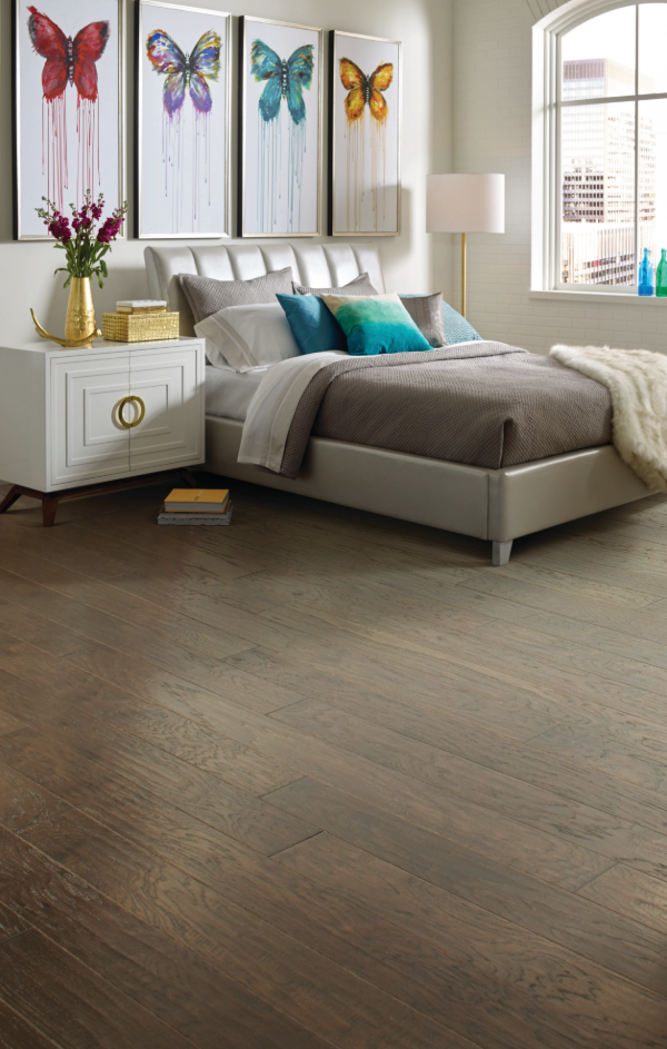 Villablanca hardwood flooring in a trendy bedroom