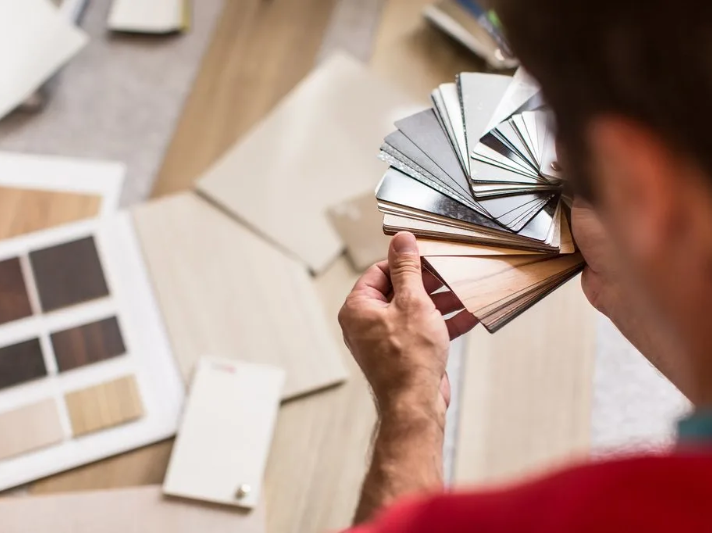 Choosing flooring samples in San Diego CA