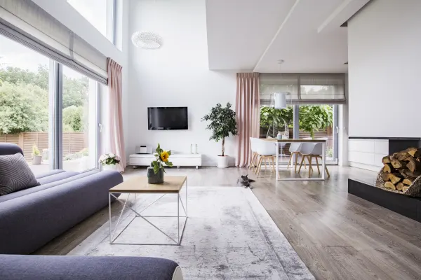LVP flooring in a San Diego living room