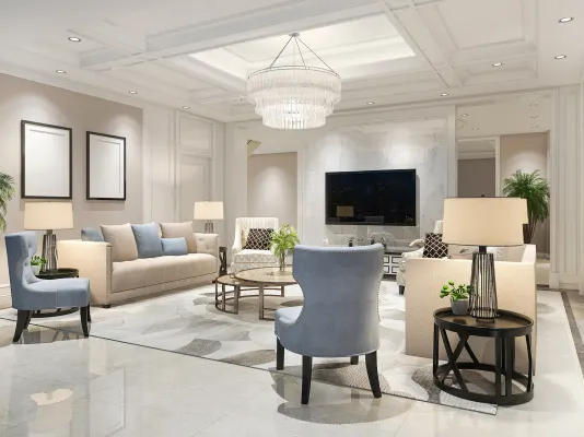 White Marble LVT flooring in a San Diego home