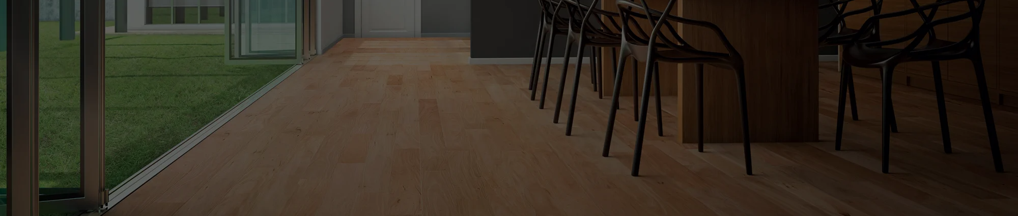 Indusparquet flooring in a modern home with large windows