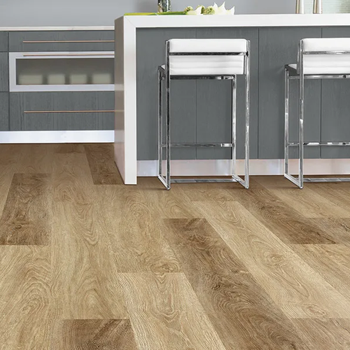 Kitchen with rustic waterproof floors