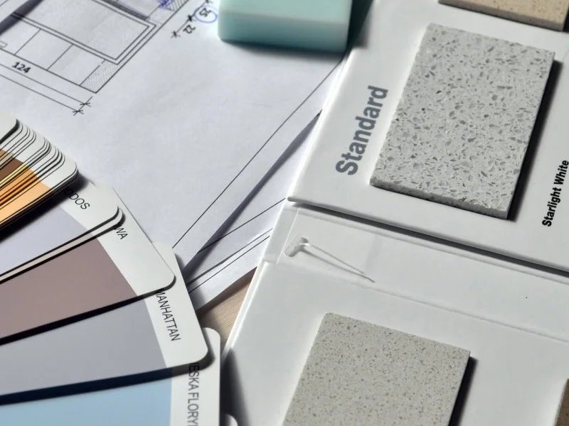 Paint and tile design samples