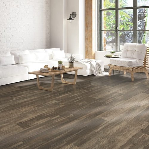 Durable laminate flooring in a sunny California home