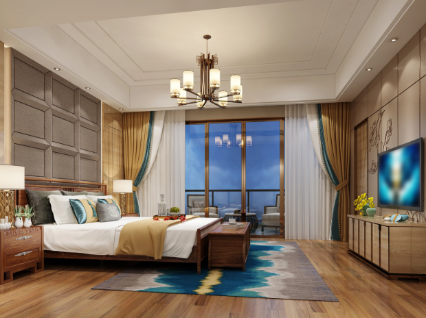 San Diego home with luxurious bedroom and hardwood flooring