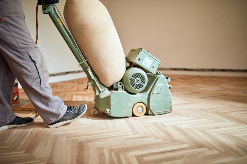 Refinishing a hardwood floor in San Diego CA