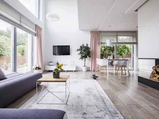 LVP flooring in a San Diego living room