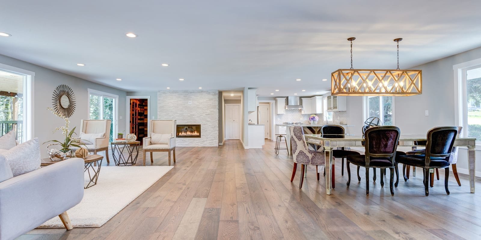 San Diego home with luxury vinyl wide plank flooring